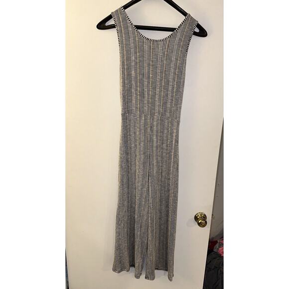 Caution To The Wind Anthropologie Jersey Knit Jumpsuit Romper Size L Striped - Picture 2 of 6
